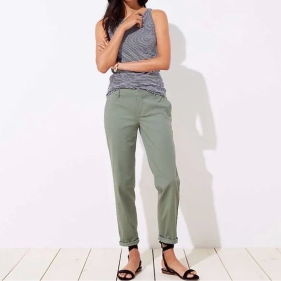 Loft Marisa Fit Chino Pants Green Size 2 - Picture 1 of 7